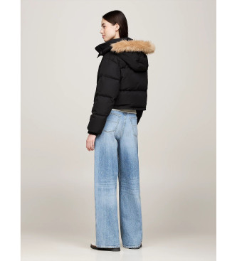 Tommy Jeans Alaska quilted jacket with black cropped cut