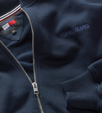 Tommy Jeans Klasična mornariška jakna bomber z logotipom, ki je ohlapnega kroja