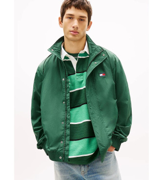 Tommy Jeans Casaco repelente de �gua com log�tipo verde nas costas