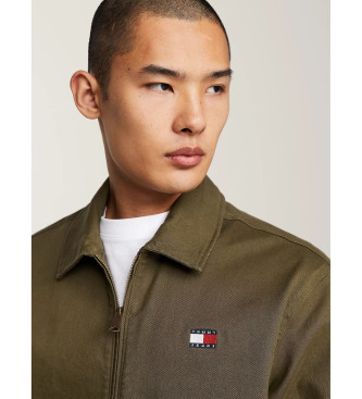 Tommy Jeans Trucker jacket with embroidered logo green