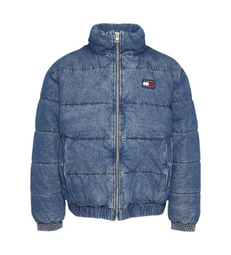 Tommy Jeans Veste en jean matelasse avec logo bleu