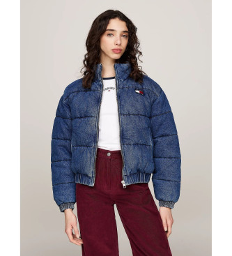 Tommy Jeans Blue faded quilted denim jacket