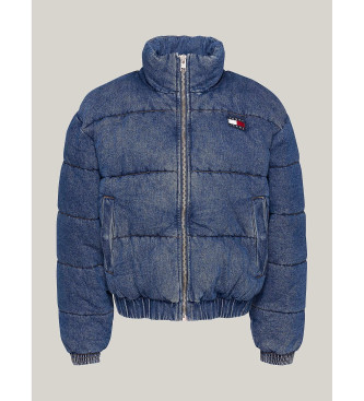 Tommy Jeans Bl quiltad denimjacka med blekt frg