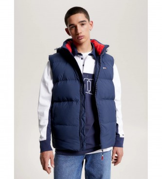 Tommy Jeans Gilet casual in piuma riciclata essenziale blu scuro