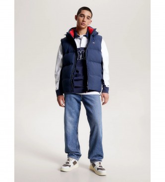 Tommy Jeans Gilet casual in piuma riciclata essenziale blu scuro