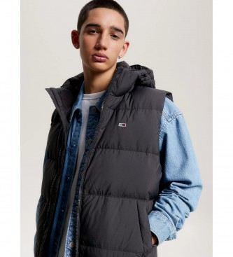 Tommy Jeans Essential Recycled Down Casual Vest Czarny
