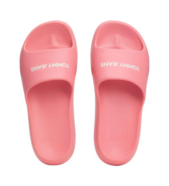 Tommy Jeans Chunky pink flip flops