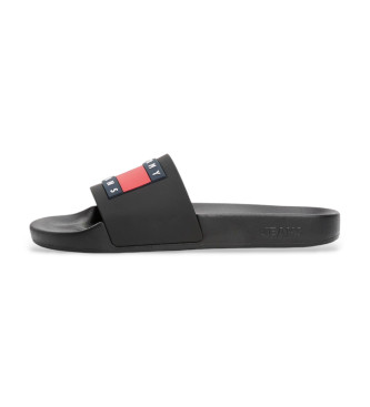 Tommy Jeans Zwarte teenslippers met logo