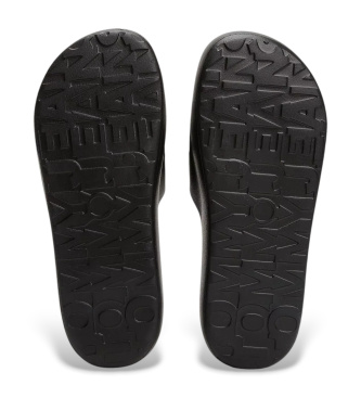 Tommy Jeans Czarne japonki z platformą i logo