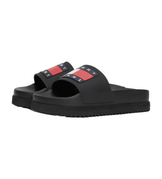 Tommy Jeans Chinelos Elevated preto