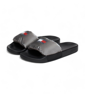 Tommy Jeans Chanclas Pala Puff plateado