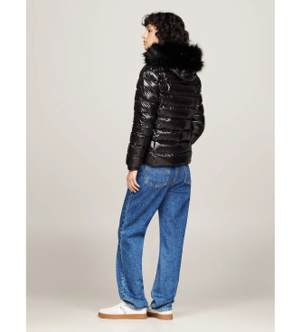 Tommy Jeans Veste matelasse avec garniture en duvet noir