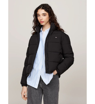 Tommy Jeans Quilted stand-up collar jacket black