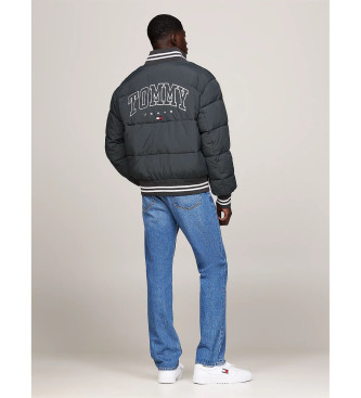 Tommy Jeans Donkergrijs gewatteerd varsity jack