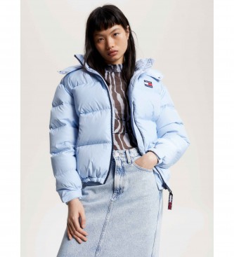 Tommy Jeans Alaska quilted hooded jacket blue