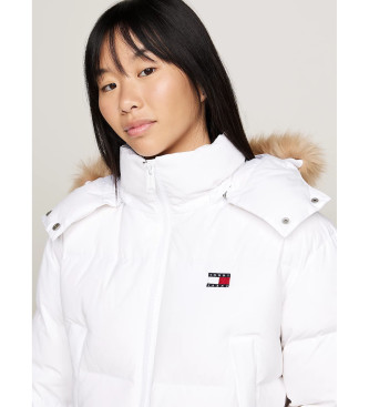 Tommy Jeans Alaska quilted jacket with white cropped fit