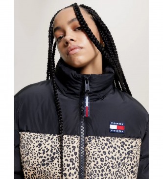 Tommy Jeans Alaska quilted jacket with beige patch