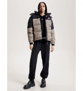 Tommy Jeans Alaska quilted jacket with beige patch