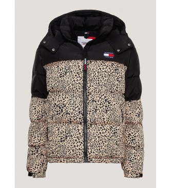 Tommy Jeans Alaska quilted jacket with beige patch