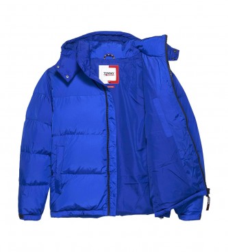 Tommy Jeans Kurtka Alaska casual pikowana kurtka z kapturem niebieska