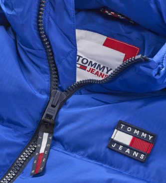 Tommy Jeans Casaco Alaska casaco casual com capuz acolchoado azul