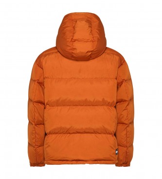 Tommy Jeans Jakna Alaska casual prešita jakna s kapuco oranžna