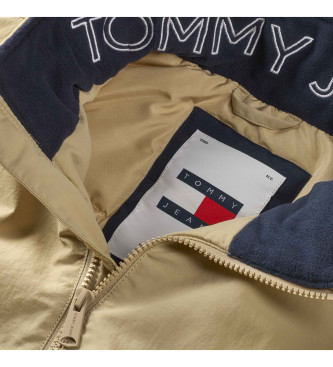 Tommy Jeans Beżowa kurtka bomberka 