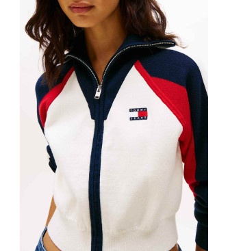 Tommy Jeans Casaco colorblock branco