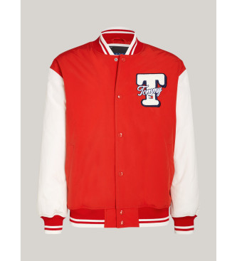 Tommy Jeans Colorblock Varsity Jacket rouge
