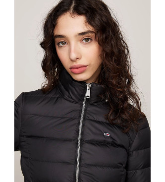 Tommy Jeans Chaqueta con capucha de pelo sinttico negro