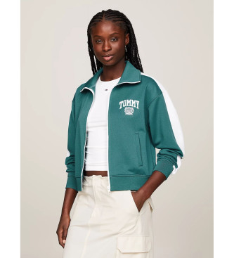 Tommy Jeans Trainingsjack met groen universiteitslogo