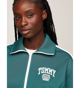 Tommy Jeans Trainingsjack met groen universiteitslogo