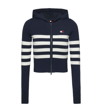 Tommy Jeans Sweatshirt de corte justo com capuz e emblema da marinha