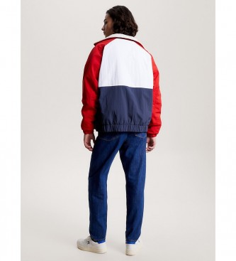 Tommy Jeans Reversible, wide, navy plush jacket