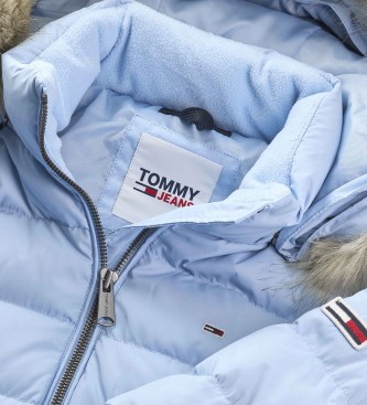 Tommy Jeans Essential Slim Fitted Jacket met blauwe capuchon