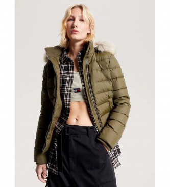 Tommy Jeans Essential Fitted Jacket mit Kapuze grn
