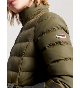 Tommy Jeans Essential Fitted Jacket with hood green