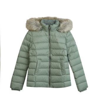 Tommy Jeans Essential Fitted Jacket with Hood green