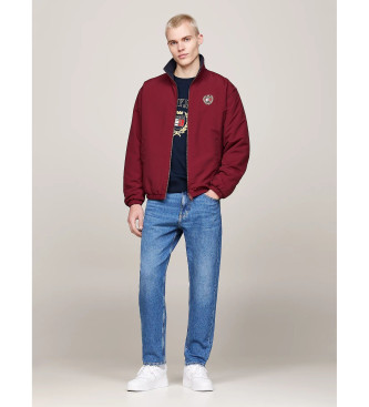 Tommy Jeans Reversible jacket with wide cut in maroon