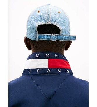 Tommy Jeans Giacca Signature con colletto color block blu navy