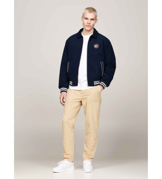 Tommy Jeans Wide navy corduroy varsity jacket