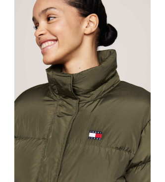 Tommy Jeans Alaska quilted jacket with hood green