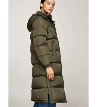 Tommy Jeans Alaska quilted jacket with hood green