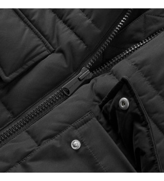 Tommy Jeans Alaska lange gesteppte Daunenjacke schwarz