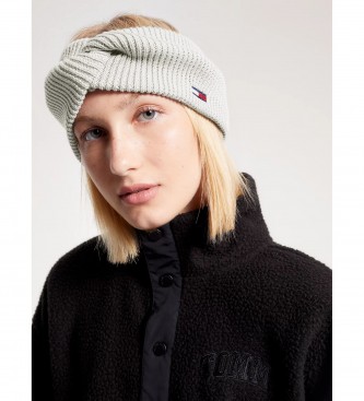 Tommy Jeans Stretch knitted headband with grey logo