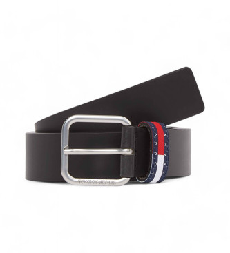 Tommy Jeans Ryan Essential Leather Belt Noir