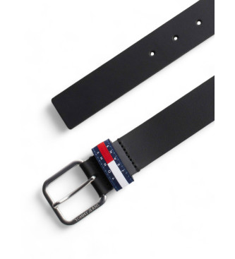 Tommy Jeans Ryan Essential Leather Belt Black