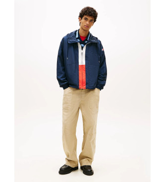 Tommy Jeans Coupe-vent oversize Chicago bloc de couleur bleu