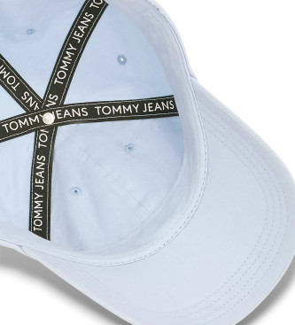 Tommy Jeans Bon de basebol de seis painis com logtipo azul