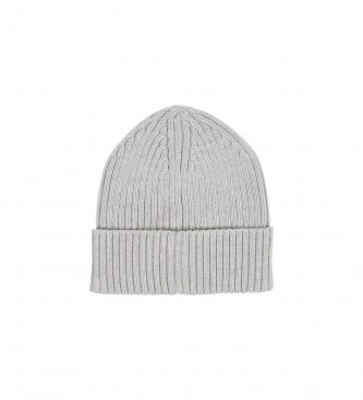 Tommy Jeans Stretch knitted hat with grey embroidered logo